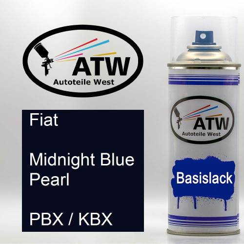 Fiat, Midnight Blue Pearl, PBX / KBX: 400ml Sprühdose, von ATW Autoteile West.